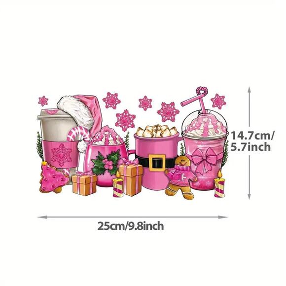 Fashion Graphic Print Pink Coffee Latte  Design Trendy Canvas Tote Bag - Picture 3 of 4